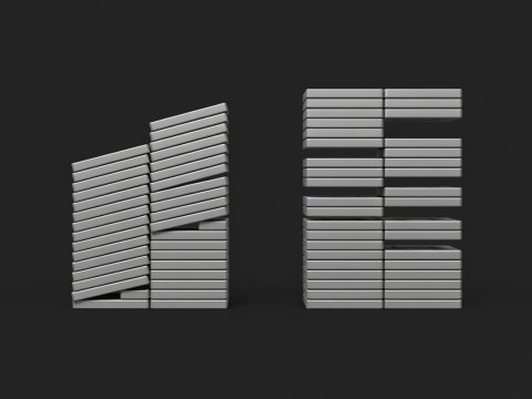 3D diagram showing 45-degree graduation weight stacking versus 90-degree layering weight removal on a dark background